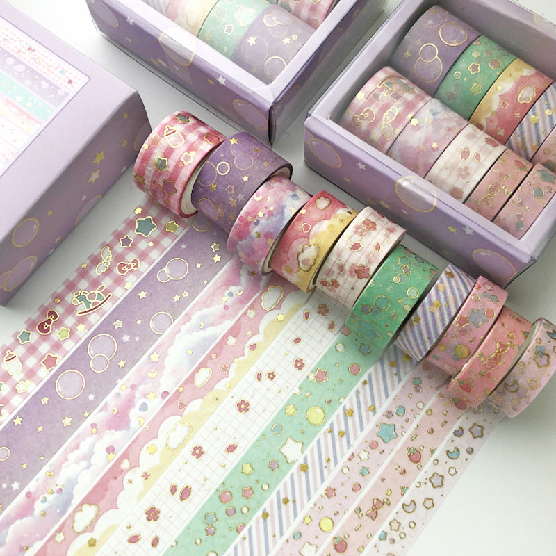 Kit com 10 rolos de fita washi