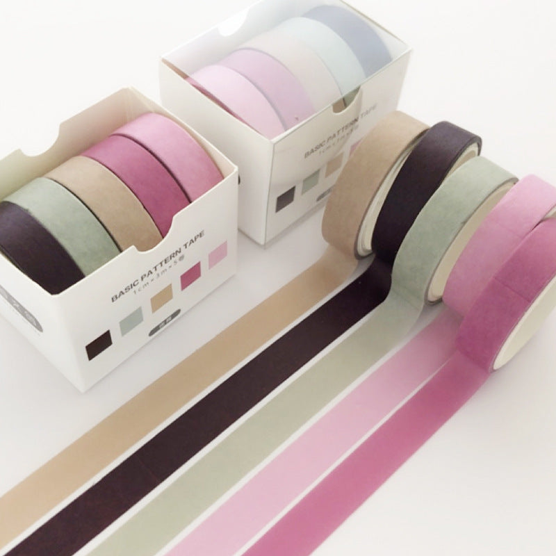 Kit com 5 Rolos de Fita Washi Tape