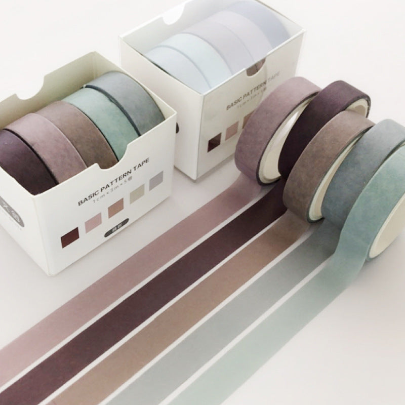 Kit com 5 Rolos de Fita Washi Tape
