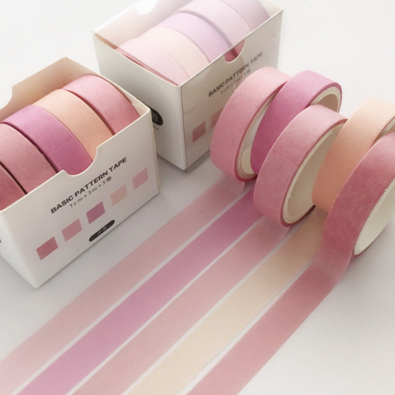 Kit com 5 Rolos de Fita Washi Tape