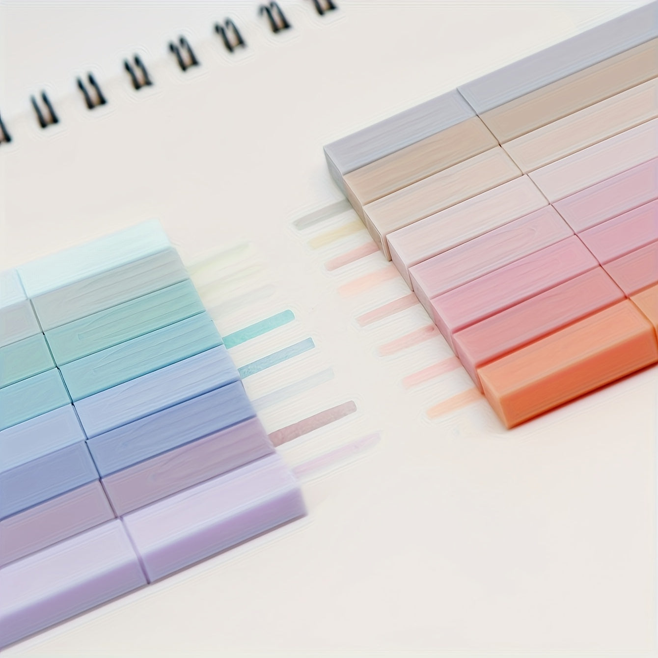 Conjunto de 12 Marcadores de Texto Pastel - Anti-borrão, Sem Franjas