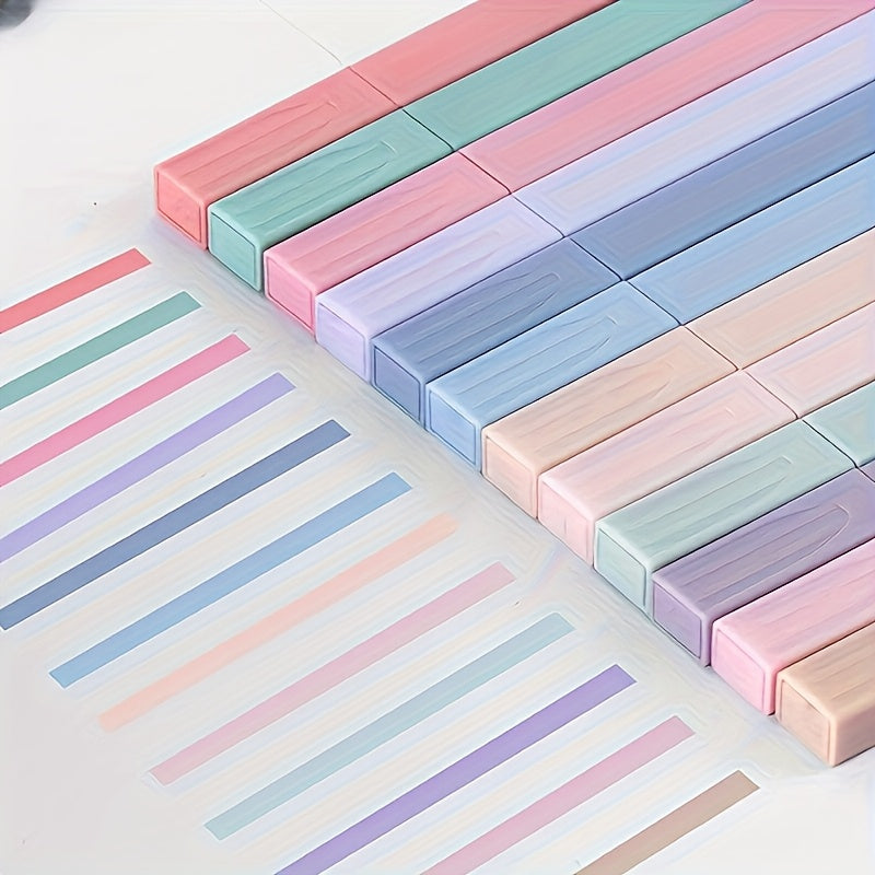 Conjunto de 12 Marcadores de Texto Pastel - Anti-borrão, Sem Franjas