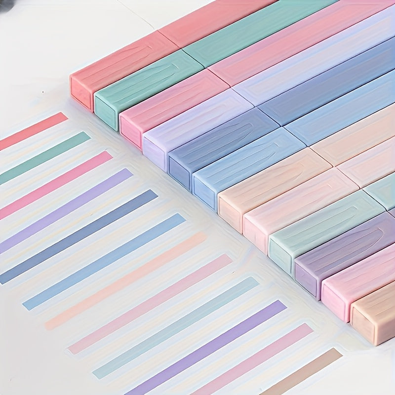 Conjunto de 12 Marcadores de Texto Pastel - Anti-borrão, Sem Franjas