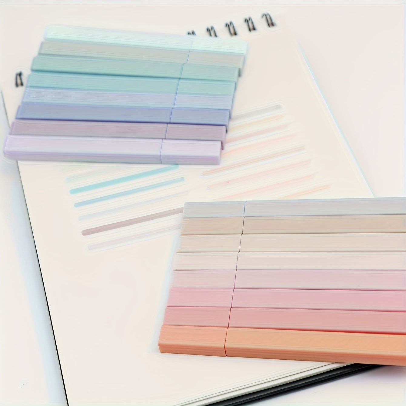 Conjunto de 12 Marcadores de Texto Pastel - Anti-borrão, Sem Franjas