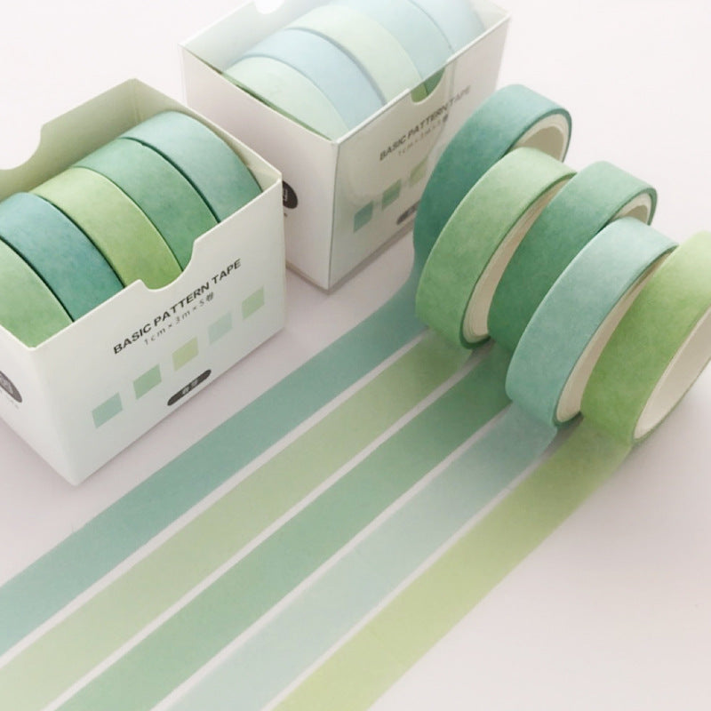 Kit com 5 Rolos de Fita Washi Tape