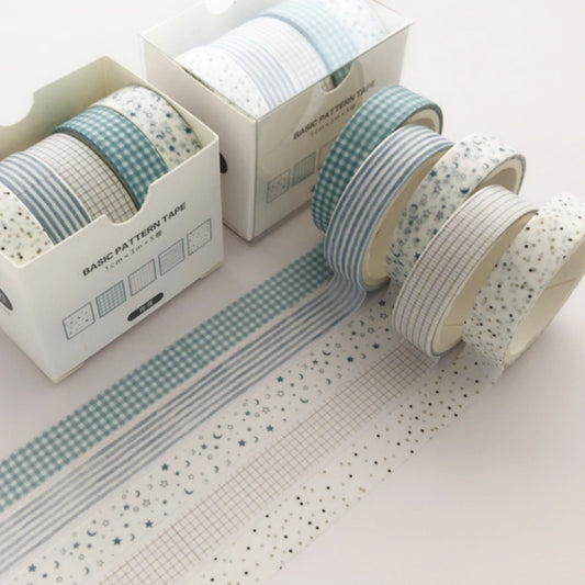 Kit com 5 Rolos de Fita Washi Tape