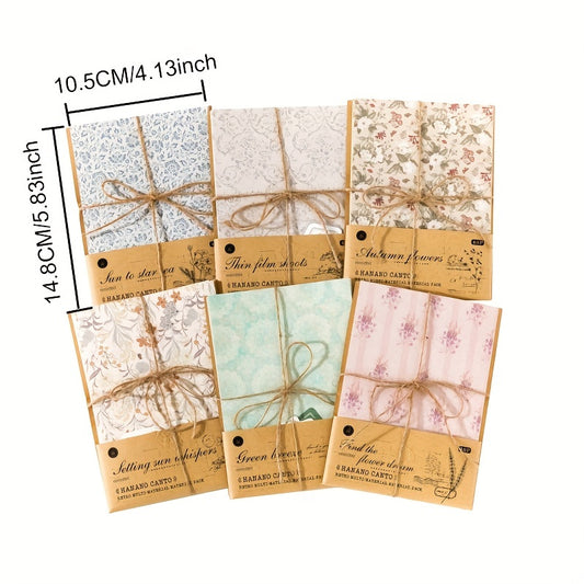 Kit com 40 unidades de Papel Floral Vintage
